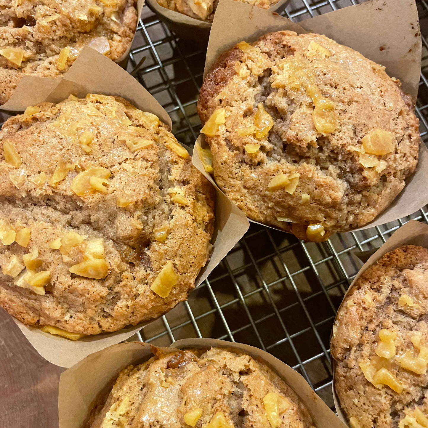 Caramel Apple Cider Muffins